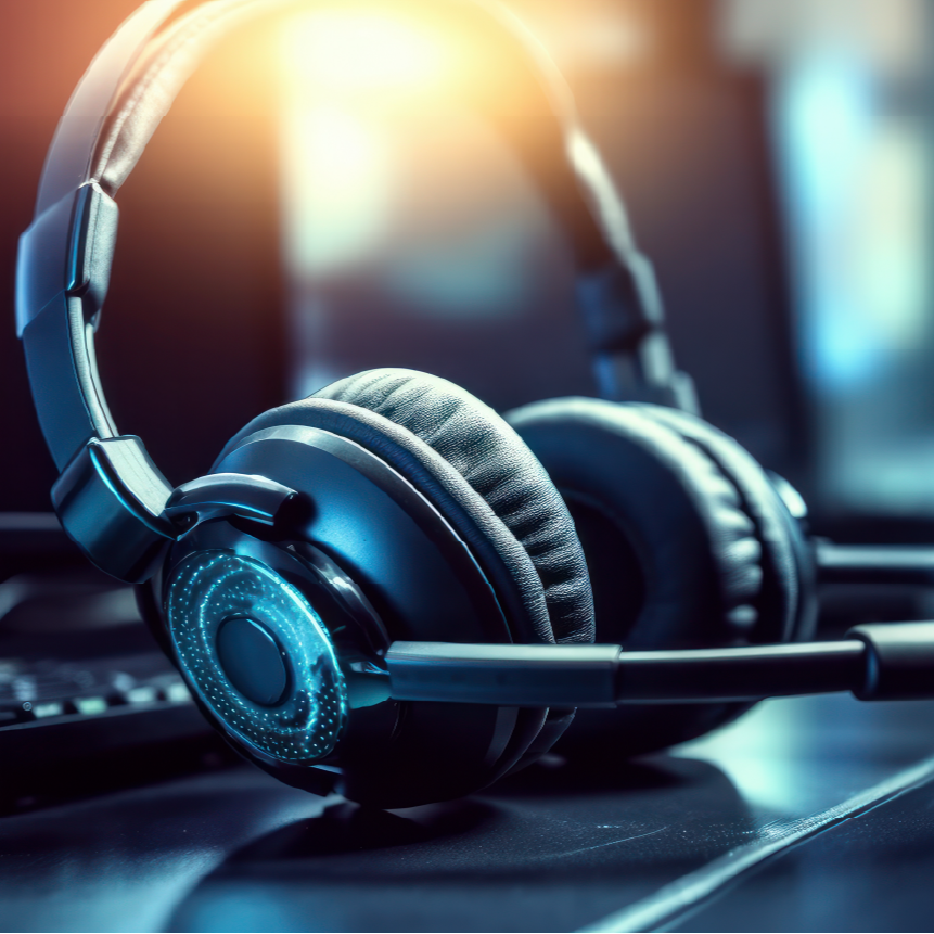 headphones used by e-Track support team