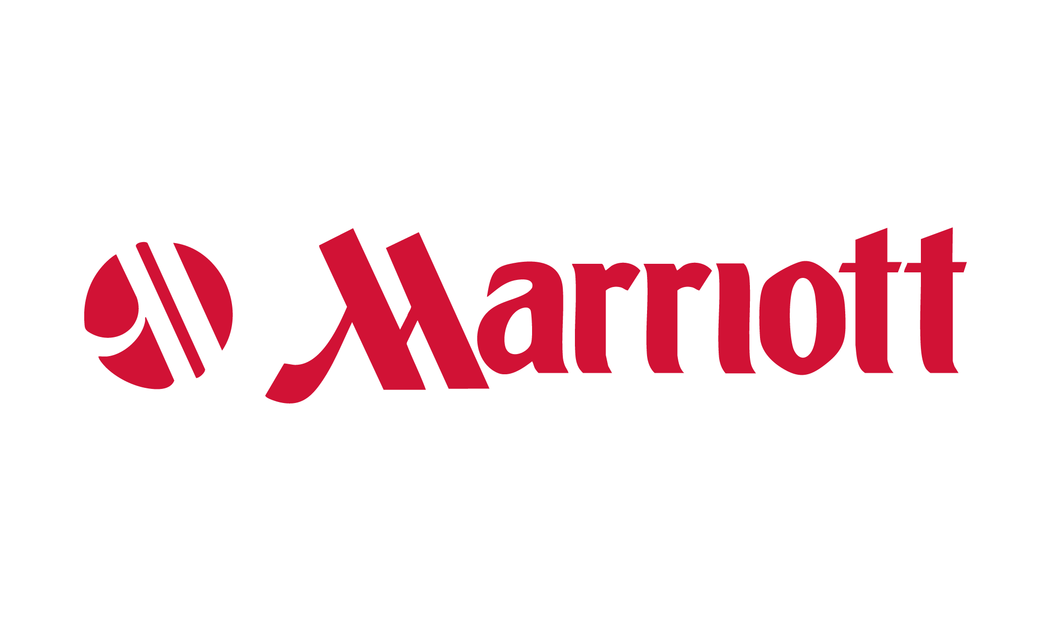 Marriot logo in red color with a dark background
